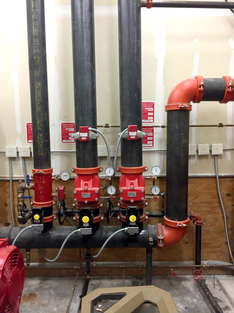 Pipes and other commercial fire suppression equipment